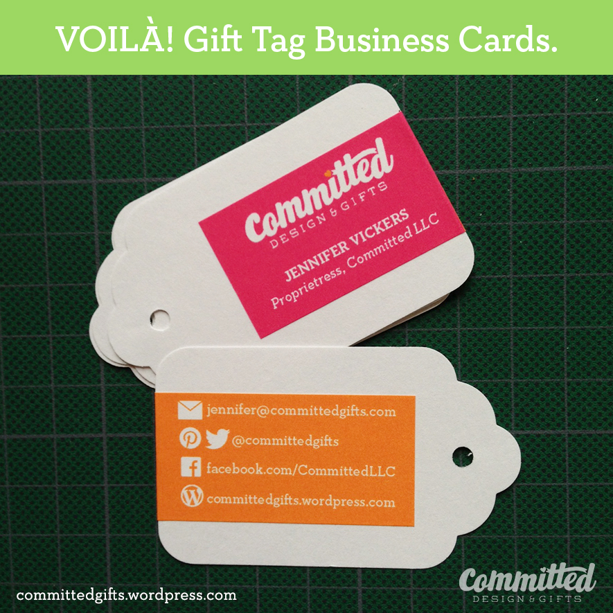 Gift tag business cards.