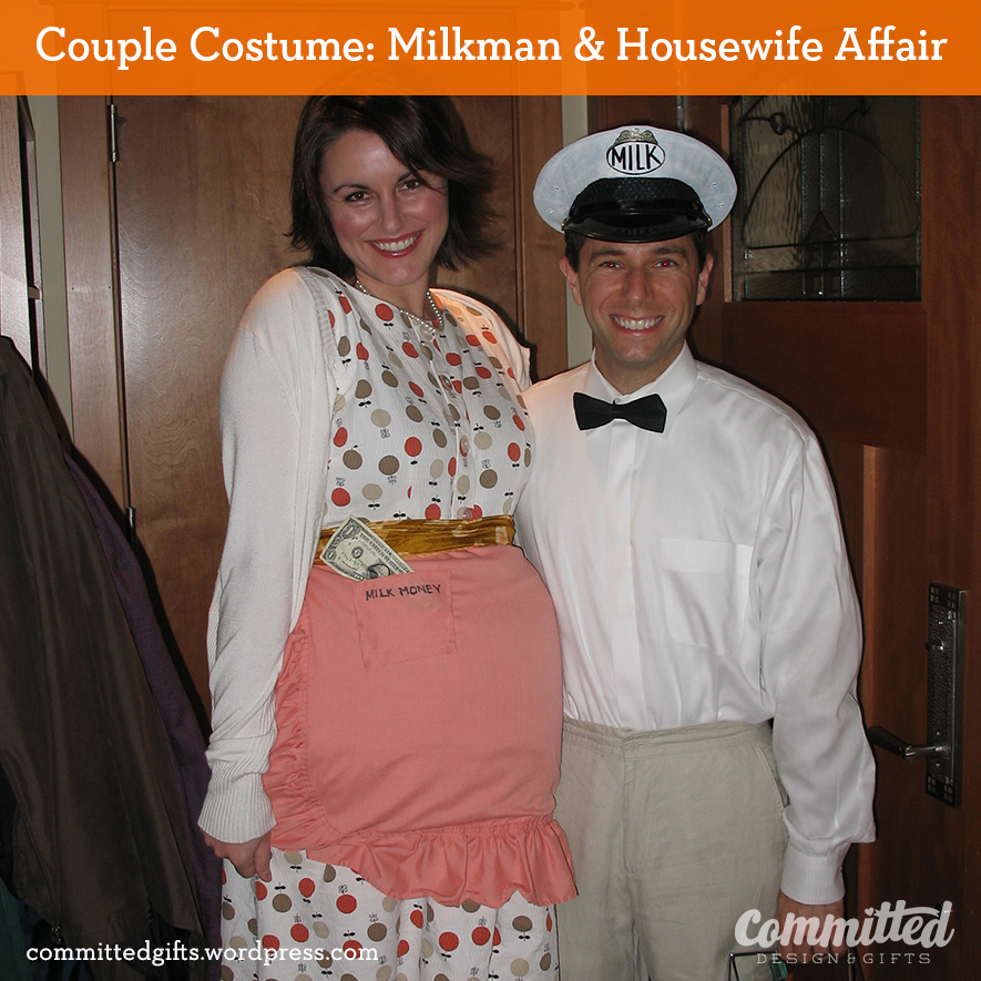 Couple costume: milkman and bored housewife