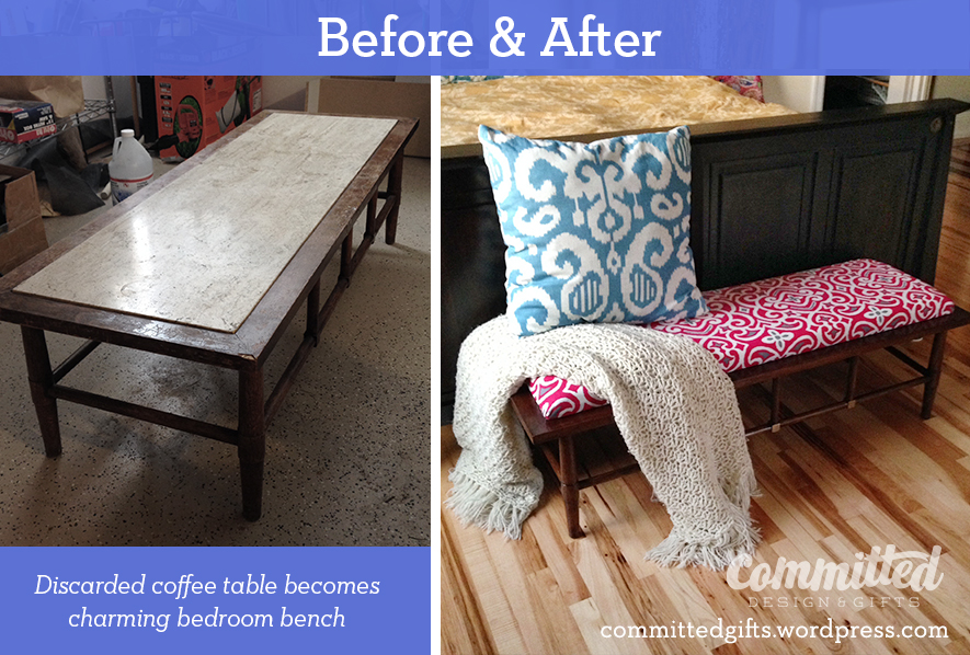 Bench makeover: before & after