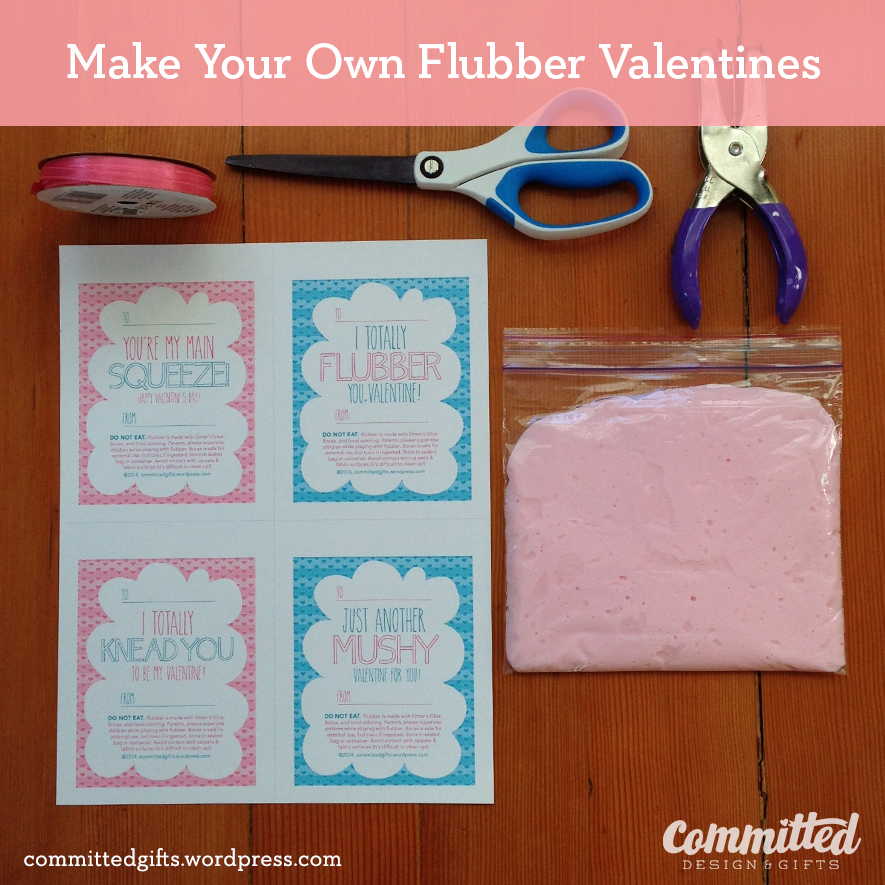 Printable labels for flubber Valentines
