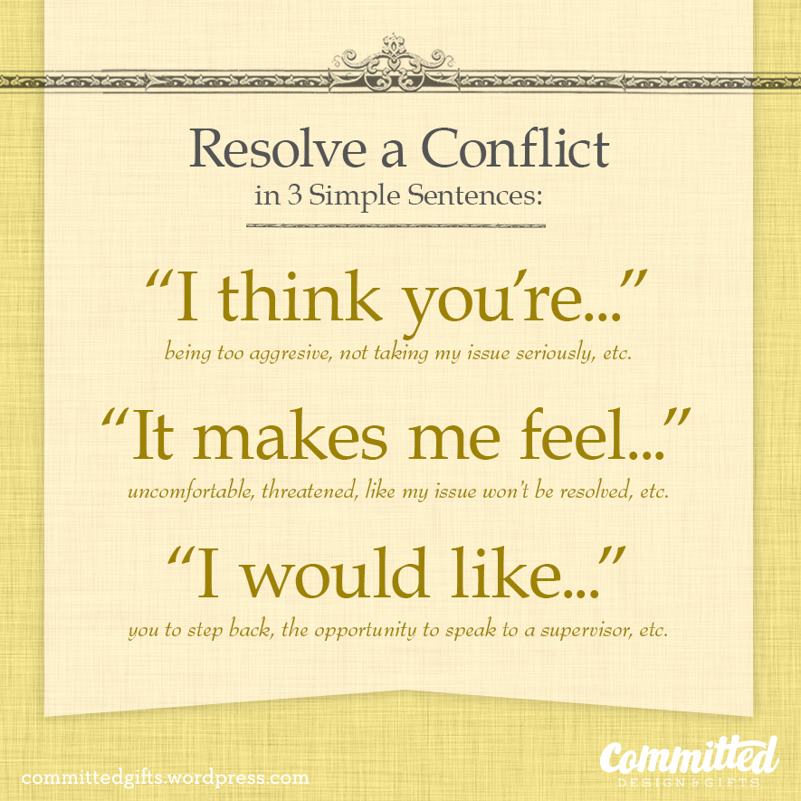 Resolve a conflict