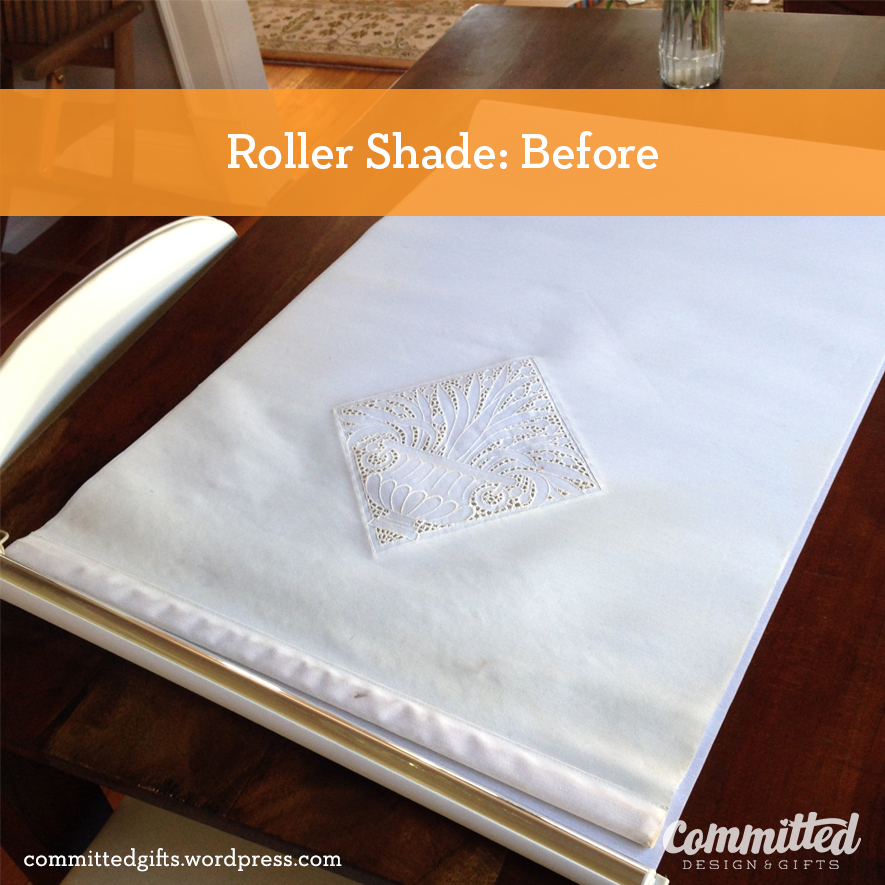 Roller shade DIY: before
