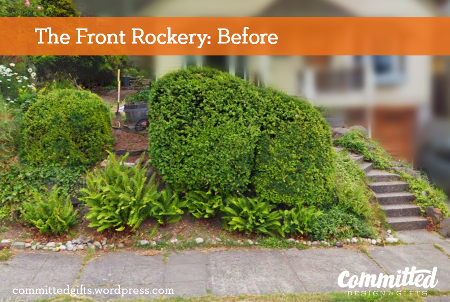 A rockery, before cleanup