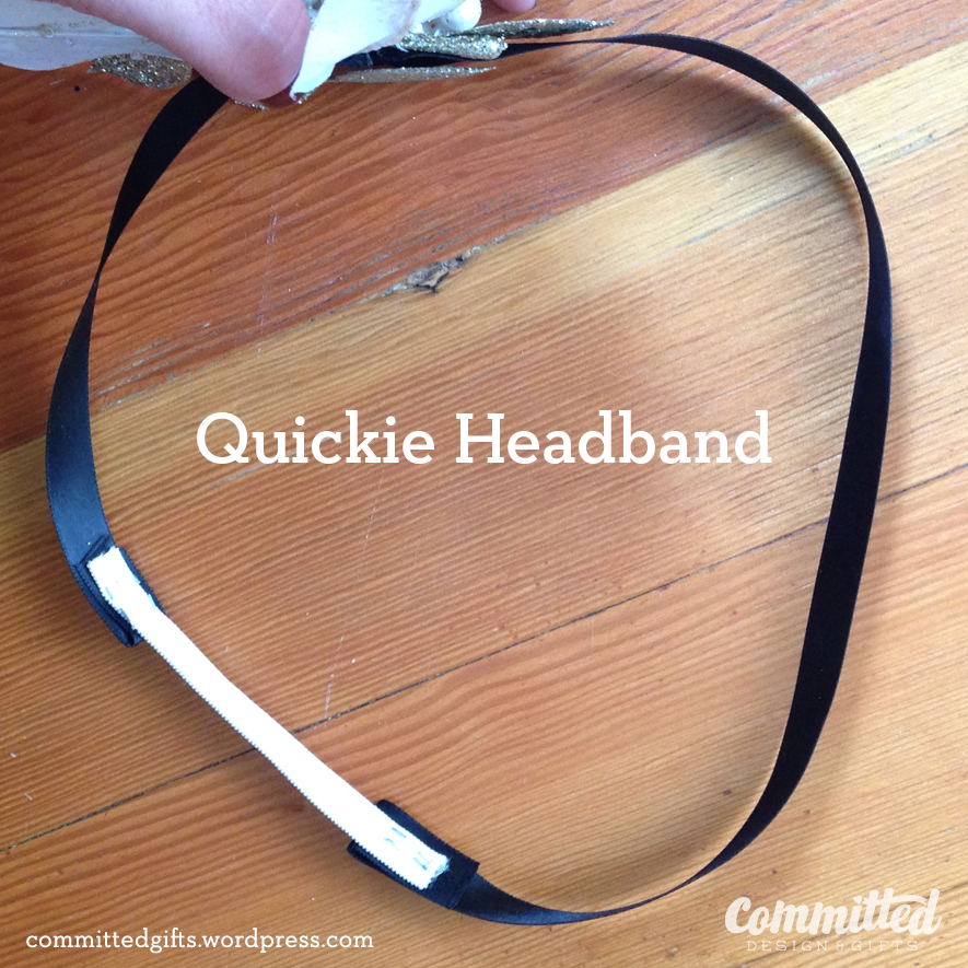 Ribbon and elastic make a cute headband!