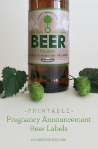 Pregnancy Announcement Beer Labels